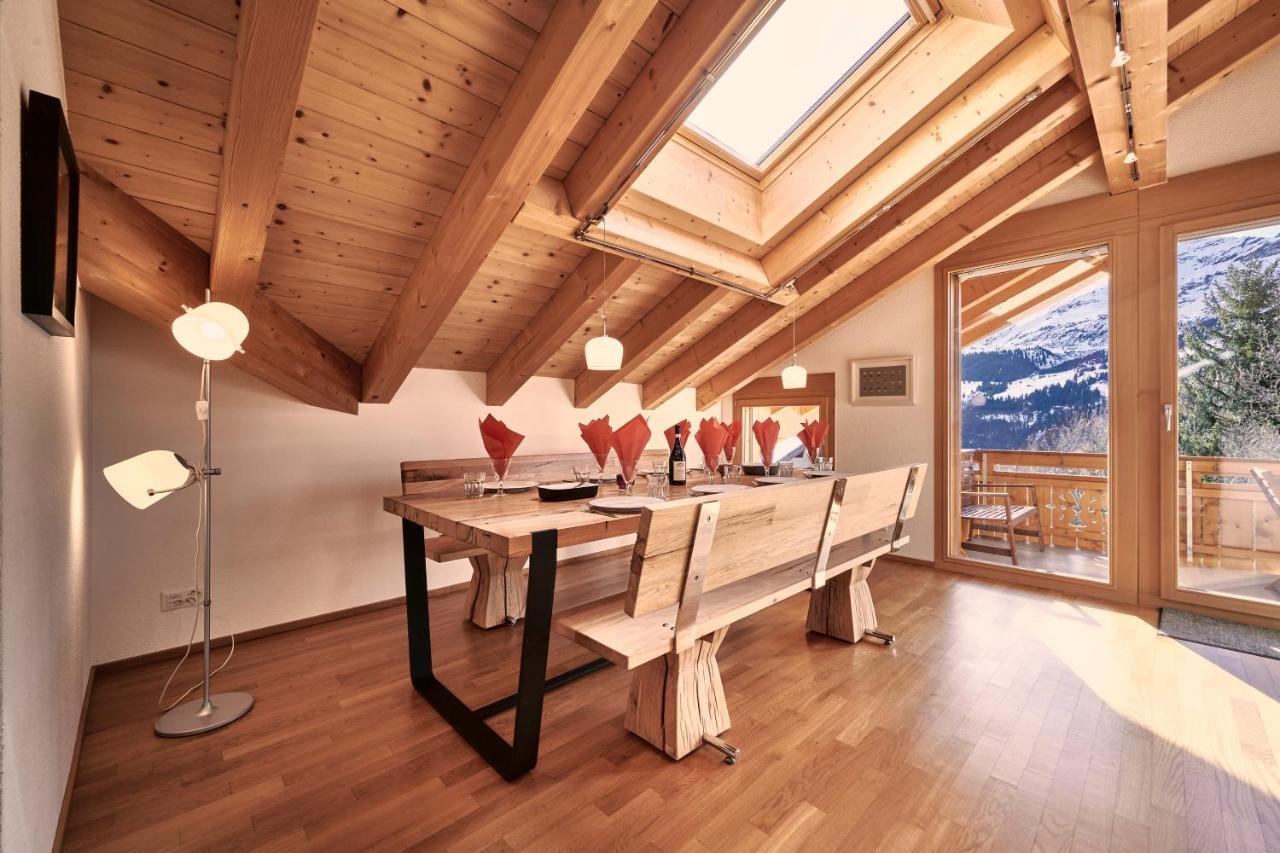 Chalet Bergfrieden Penthouse Wengen Eksteriør bilde