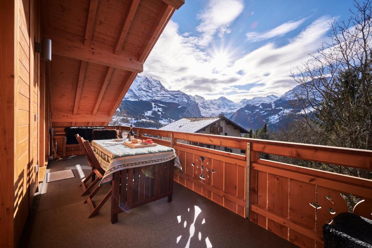 Chalet Bergfrieden Penthouse Wengen Eksteriør bilde